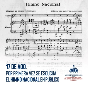 17 de agosto de 1883 Por primera se escucha el Himno Nacional